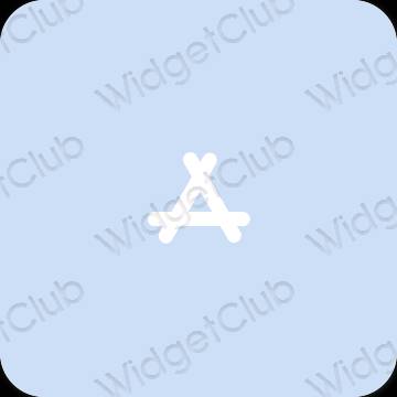 Esteetiline pastelne sinine AppStore rakenduste ikoonid