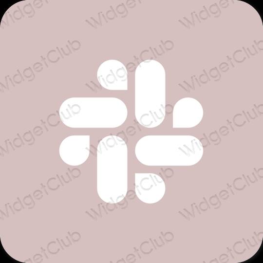 Αισθητικός ροζ Slack εικονίδια εφαρμογών