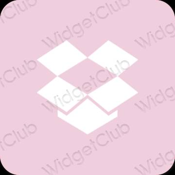 Естетичен лилаво Dropbox икони на приложения
