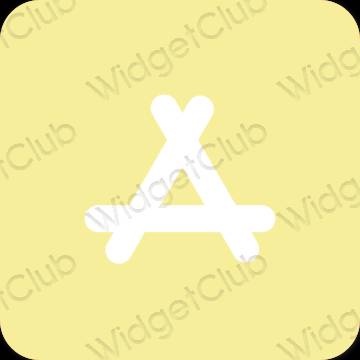 Estetik kuning AppStore ikon aplikasi