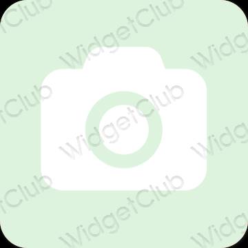 Estético verde Camera iconos de aplicaciones