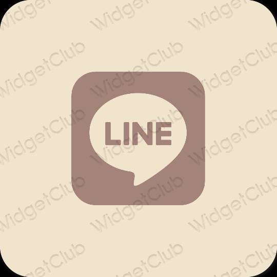 미적인 베이지 LINE 앱 아이콘