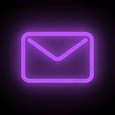 Esteettinen violetti Mail sovelluskuvakkeet