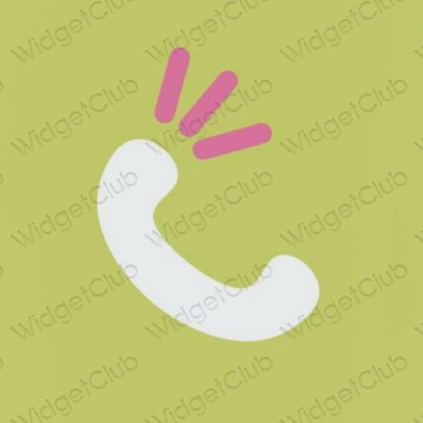 Aesthetic yellow Phone app icons