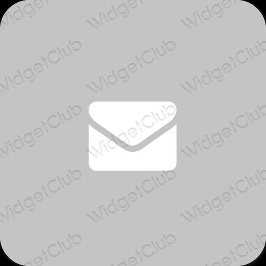Estético cinzento Gmail ícones de aplicativos