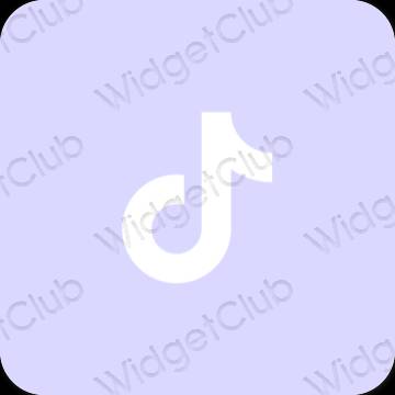 Estetsko vijolična TikTok ikone aplikacij