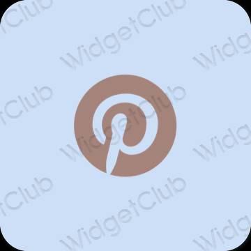 Естетичний пастельний синій Pinterest значки програм