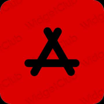 Estetické červená AppStore ikony aplikácií