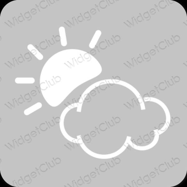 Estetski siva Weather ikone aplikacija