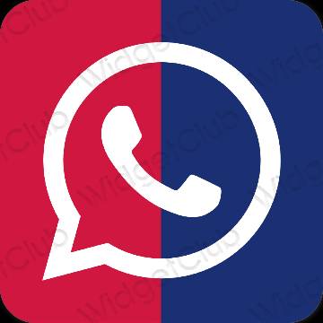 Stijlvol paars WhatsApp app-pictogrammen