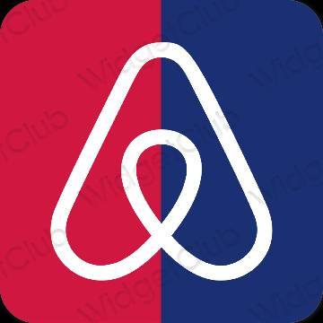 زیبایی شناسی رنگ بنفش Airbnb آیکون های برنامه