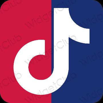 审美的 霓虹粉 TikTok 应用程序图标