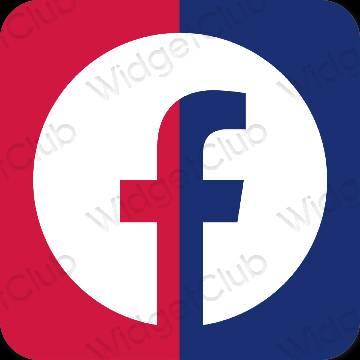 Stijlvol blauw Facebook app-pictogrammen