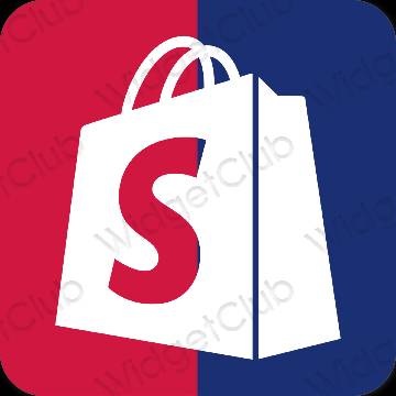 جمالي النيون الوردي Shopify أيقونات التطبيق