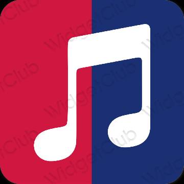 Stijlvol Neon roze Apple Music app-pictogrammen