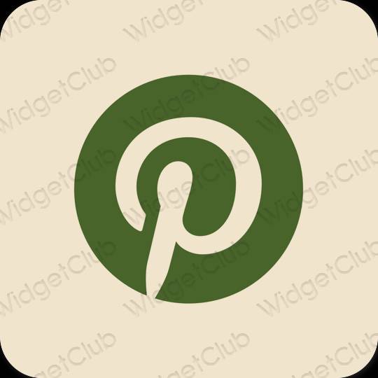 Estetsko bež Pinterest ikone aplikacij