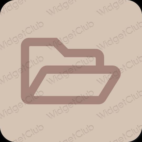 Stijlvol beige Files app-pictogrammen