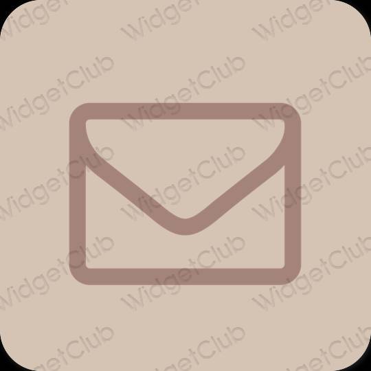 Esthétique beige Gmail icônes d'application