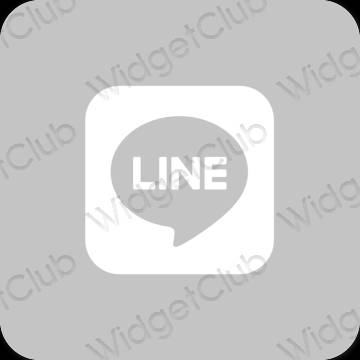 Ästhetisch grau LINE App-Symbole