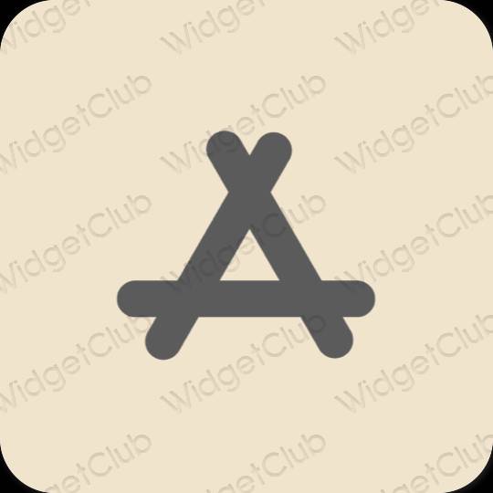 Естетичен бежово AppStore икони на приложения