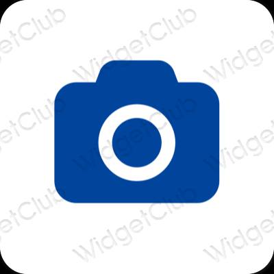 Естетски Плави Camera иконе апликација