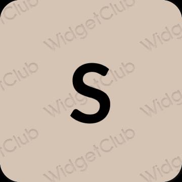 Estetický béžový SHEIN ikony aplikací