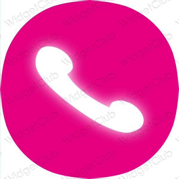 Estético Rosa neon Phone ícones de aplicativos