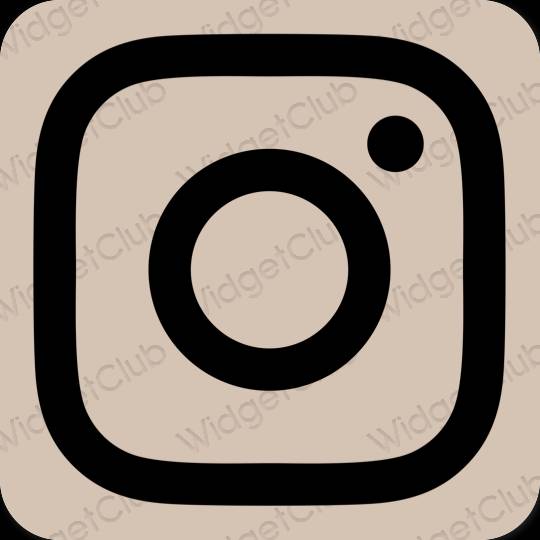 Ästhetisch Beige Instagram App-Symbole