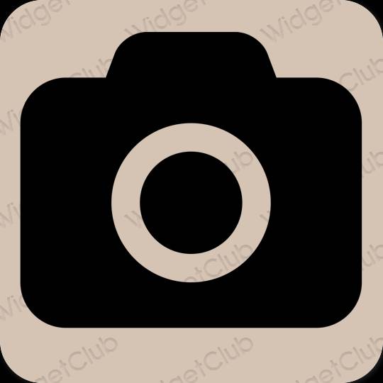 Estetski bež Camera ikone aplikacija