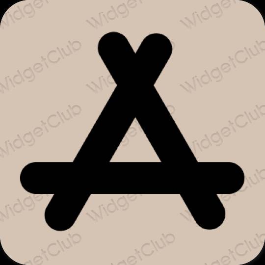 Esztétika bézs AppStore alkalmazás ikonok