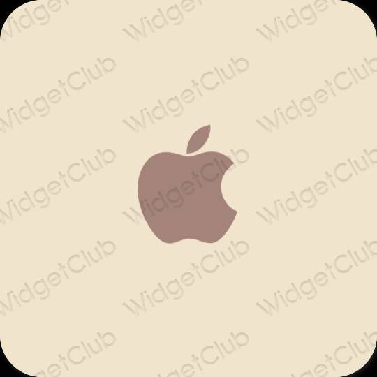 Aesthetic beige Apple Store app icons