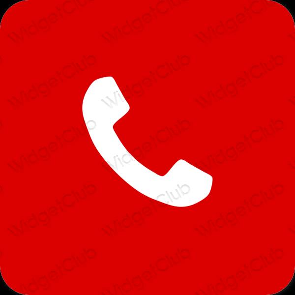 эстетический красный Phone значки приложений