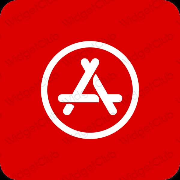 Aesthetic red AppStore app icons
