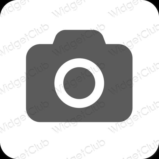 Естетичен сиво Camera икони на приложения