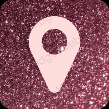 جمالية Google Map أيقونات التطبيقات
