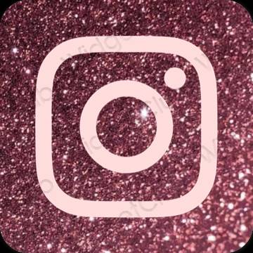 Aesthetic pink Instagram app icons