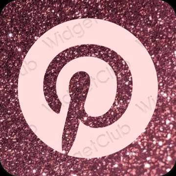 Estético rosa pastel Pinterest iconos de aplicaciones