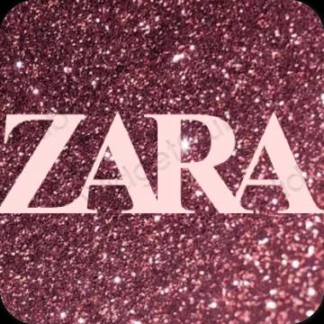 Естетски розе ZARA иконе апликација