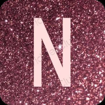 Естетичний пастельний рожевий Netflix значки програм