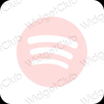 Estetic roz Spotify pictogramele aplicației