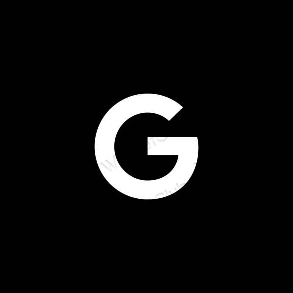 Aesthetic black Google app icons