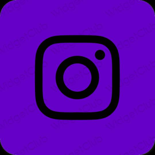 เกี่ยวกับความงาม สีชมพูนีออน Instagram ไอคอนแอพ