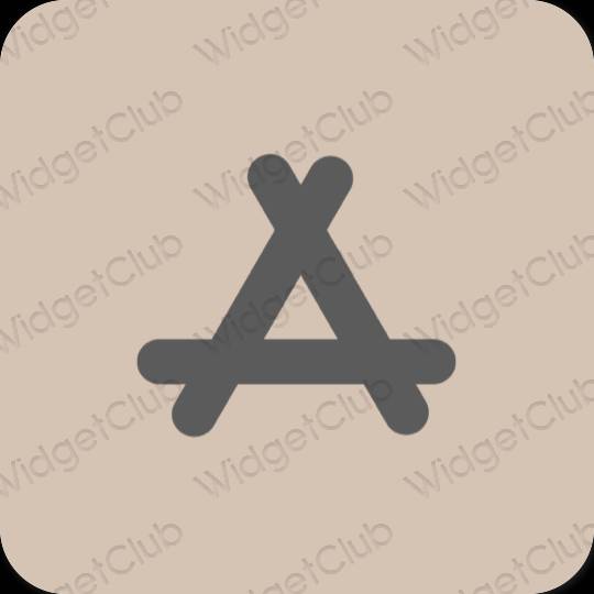 Æstetisk beige AppStore app ikoner