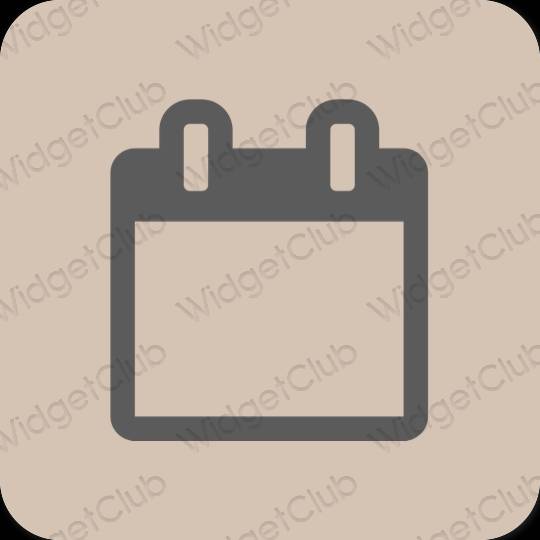 Stijlvol beige Calendar app-pictogrammen