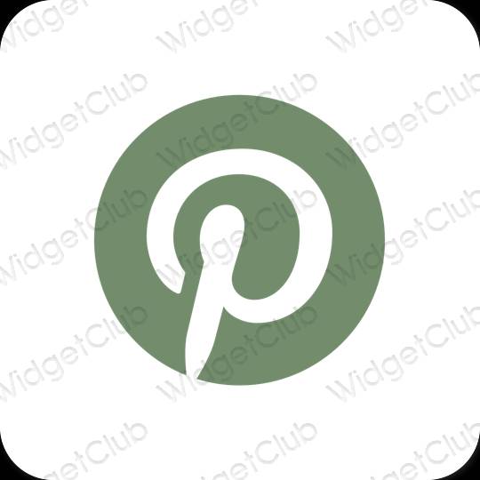 جمالية Pinterest أيقونات التطبيقات