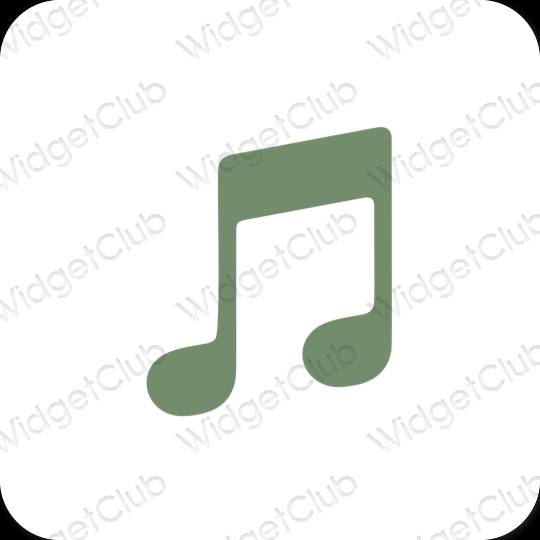 نمادهای برنامه زیباشناسی Apple Music