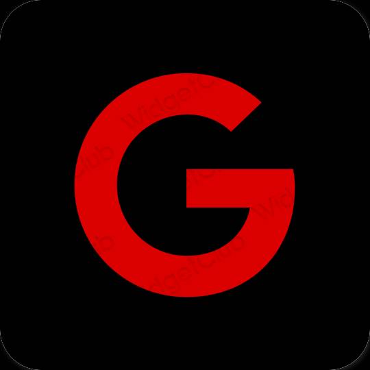 אֶסתֵטִי שָׁחוֹר Google סמלי אפליקציה
