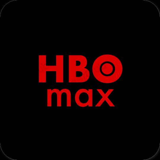 Estetik siyah HBO MAX uygulama simgeleri