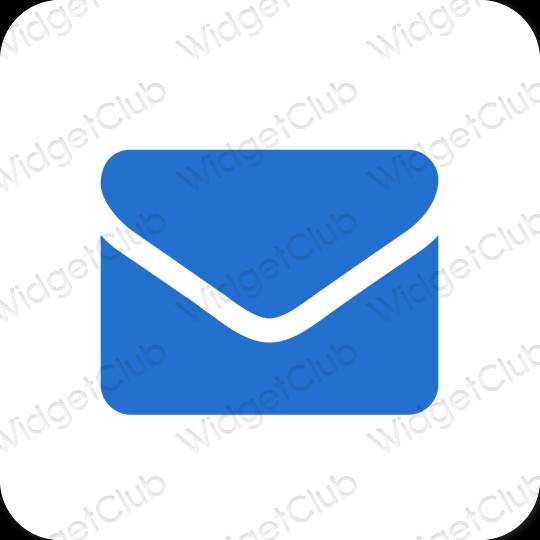 Estetico blu Mail icone dell'app