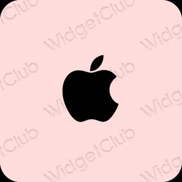 សោភ័ណ ពណ៌ផ្កាឈូក pastel Apple Store រូបតំណាងកម្មវិធី